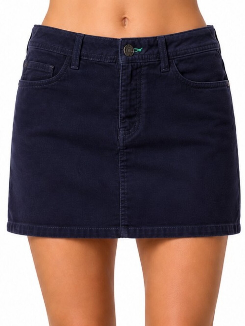 Tommy Hilfiger Navy Blue Cotton Mini Skirt